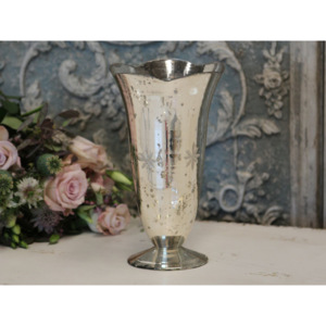 Skleněná váza Silver 24cm