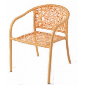 Dimenza zahradní židle z umělého ratanu NEST oranžová