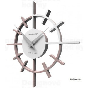 CalleaDesign 10-018 Crosshair švestkově šedá-34 29cm nástěnné hodiny