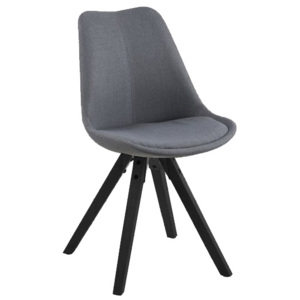 Jídelní židle Damian, čalouněná, tmavě šedá/černá SCHDN000006379S SCANDI+