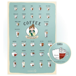 Scratching Kitty Kávový plakát Coffee Scratchaway, bez stírací vrstvy