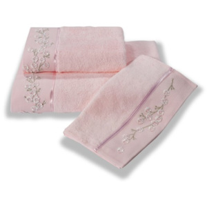 Soft Cotton Dárková sada bambusových ručníků a osušek RUYA Růžová