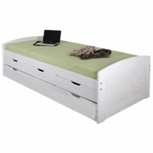 Idea Zvýšená postel Marinella 8806B s přistýlkou 90x200 bílá borovice