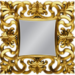 Závěsné zrcadlo Santo 76x76, zlatá | -60 % S70607 CULTY +