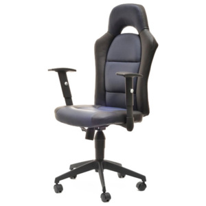 MP Designová černo-modrá kancelářská židle - STORM