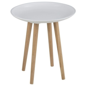 Odkládací stolek Vertu, průměr 40 cm, bílá SCHDN0000064705 SCANDI
