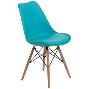Židle DSW s čalouněným sedákem, modrá 64468 CULTY