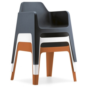 Designová plastová židle PLUS 630 (Antracitová) PLUS 630 Pedrali