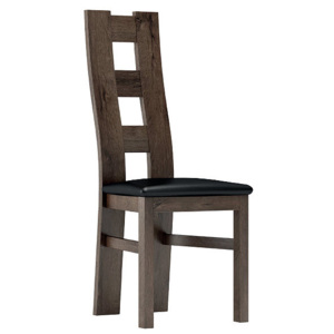 Čalouněná jídelní židle v moderním dekoru jasan tmavý KN089