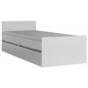 Jednolůžková postel MANTI L1, sosna Andersen / congo šedá