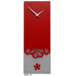CalleaDesign 56-11-1 Merletto Pendulum vínová červená-65 - ral3003 59cm nástěnné hodiny
