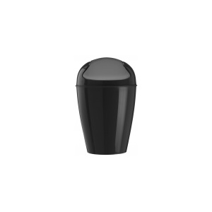 DEL XXS stolní odpadkový koš s poklopem0,9l KOZIOL (černá)