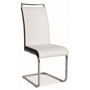 CASARREDO Jídelní čalouněná židle H-441 bílá/černá