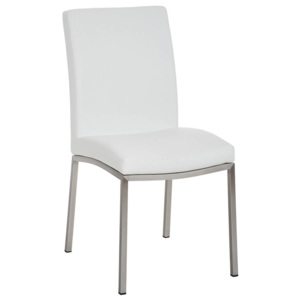 Jídelní židle s nerezovou podnoží Granny (SET 2 ks), bílá