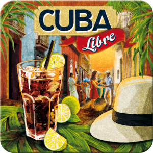 Podtácek CUBA LIBRE Rozměry: 9x9cm 1ks, Kolekce: CUBA LIBRE
