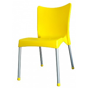 Zahradní plastová židle VITA AL/PP Žlutá