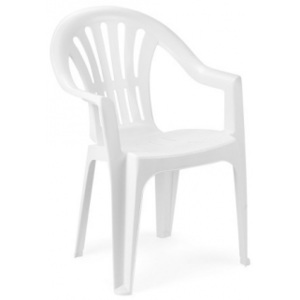 Bibl plastová zahradní židle KONA bílá