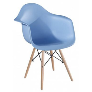 Designová židle DAMEN, buk, modrá