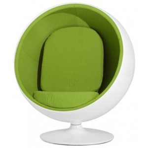 Designové křesílko Ball Chair, bílá/zelená BALL-13 CULTY +