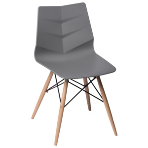 Židle Sheet šedá s dubovo kovovou základnou 64158 CULTY