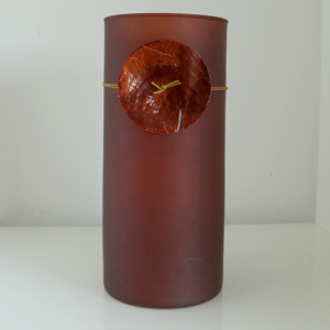 Svítilna skleněná Tempus, 20 cm, hnědá