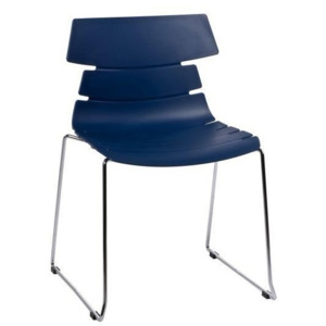 Židle Custom, modrá s chromovanou podnoží 41149 CULTY