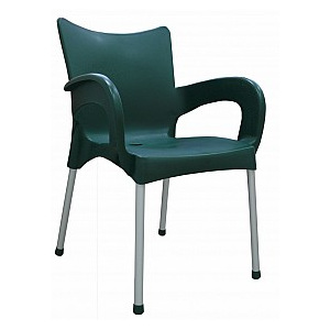 Moderní funkční plastová židle DOLCE AL/PP Tmavě zelená