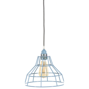 Lampa stropní drátěná Workshop světle modrá