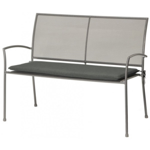 Designová lavice pro 2 osoby s černým polštářem Agropoli 71430 CULTY