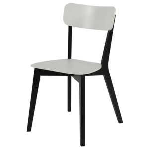 Jídelní židle dřevěná Corby (SET 2 ks) černá / bílá, černá / bílá