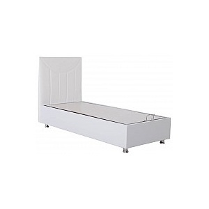 Moderní čalouněná postel BASE 90x200 cm vč. roštu, matrace a ÚP bílá