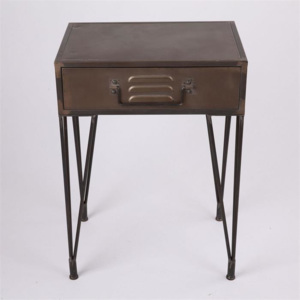 Noční stolek se zásuvkou Enjoyed, 70 cm, hnědá