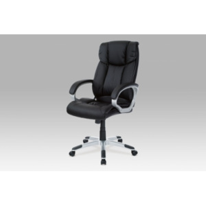 Autronic kancelářská židle KA-N955 BK černá s bílým prošitím