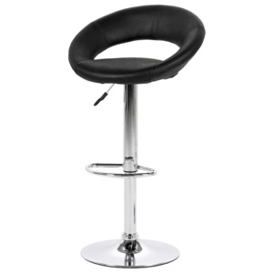 Barová židle Round (SET 2 ks), černá, černá