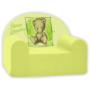 Baby Nellys Dětské křesílko Sweet Dreams by Teddy - zelené