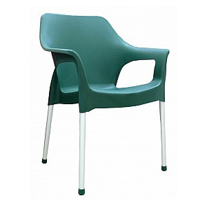 Plastová zahradní židle URBAN AL/PP Tmavě zelená