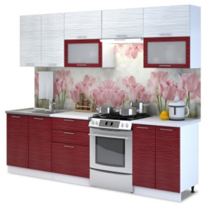 CASARREDO Kuchyně VALERIA 260 červená / bílá