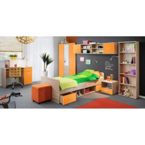 Tempo Kondela Dětský pokoj ( studentský nábytek ) Emio oranžový