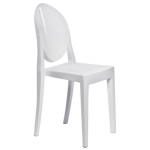 Designová židle Ghost, bílá