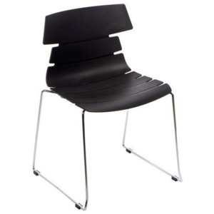 Židle Custom, černá s chromovanou podnoží 41145 CULTY