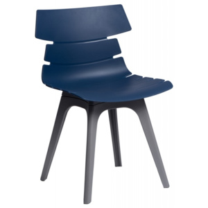 Židle Custom, modrá s šedou podnoží 63892 CULTY