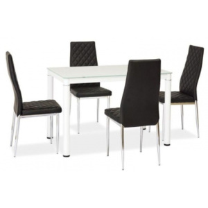 Orfa Jídelní set GALANT stůl 1+ 4 židle bílá, černá