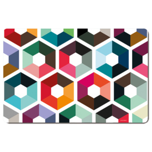 Set 4ks omyvatelé prostírání Hexagon REMEMBER (barevný vzor Hexagon)