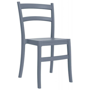 Jídelní židle stohovatelná Timy (SET 2 ks), šedá