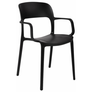 Jídelní židle Lexi s područkami, černá