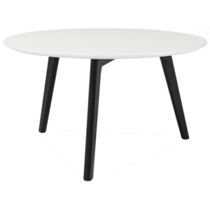 Konferenční stolek Wood Ø 80 cm, bílá/černá | -30 % KSW80010 Design Project