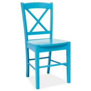 CASARREDO Jídelní dřevěná židle CD-56 modrá