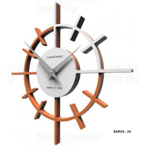 CalleaDesign 10-018 Crosshair terracotta-24 29cm nástěnné hodiny