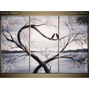 Tištěný obraz Ptačí láska na větvi 90x60cm 2516A_3J (Různé varianty)