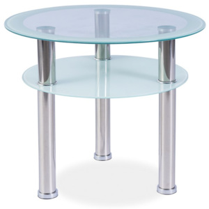 Smartshop Konferenční stolek PURIO D, kov/sklo